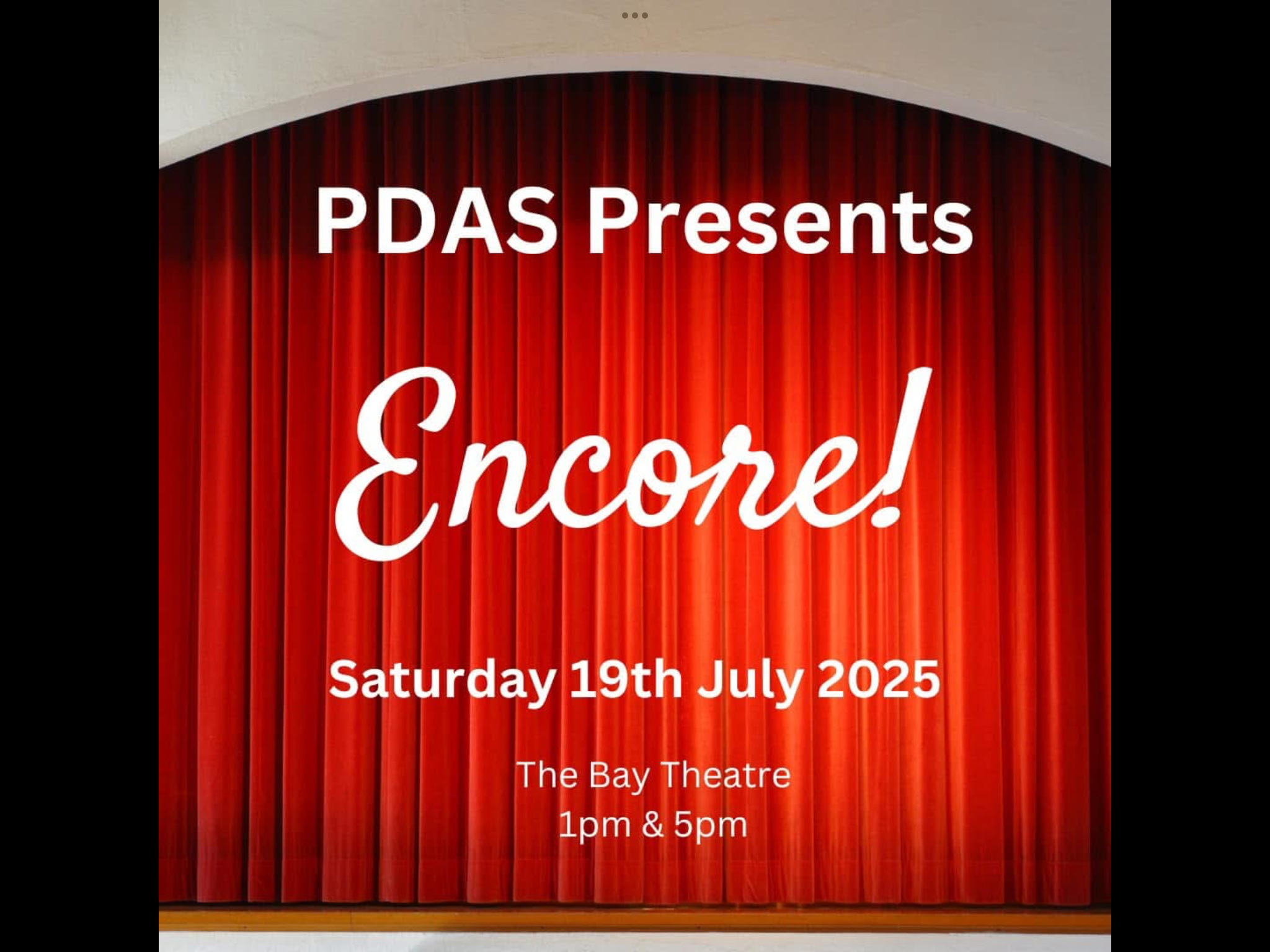 PDAS – Encore 2025 Streaming and digital download link. contact school directly to order your copy